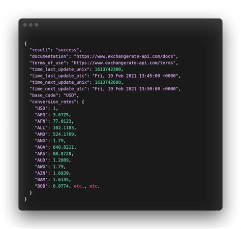 exchange rate api